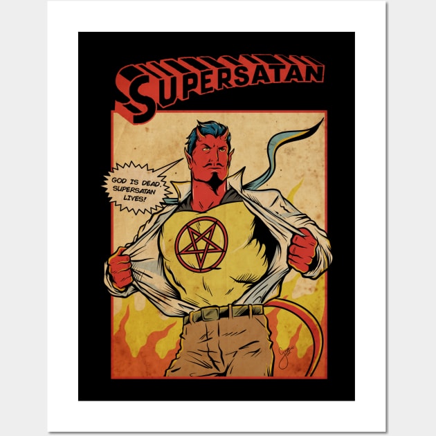 SuperSatan Wall Art by Greendevil